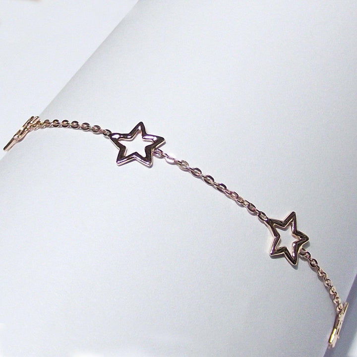 Capodagli bracciale 5 Stelle a filo argento 925 finitura PVD oro rosa CPD-BRA-ARG-0002-R - Capodagli 1937