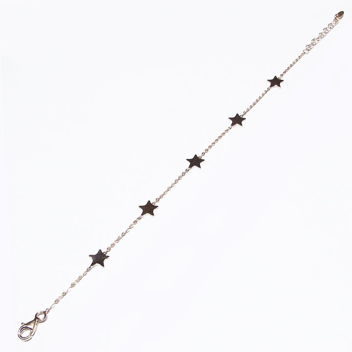 Capodagli bracciale 5 Stelle argento 925 finitura PVD oro rosa CPD-BRA-ARG-0004-R - Capodagli 1937