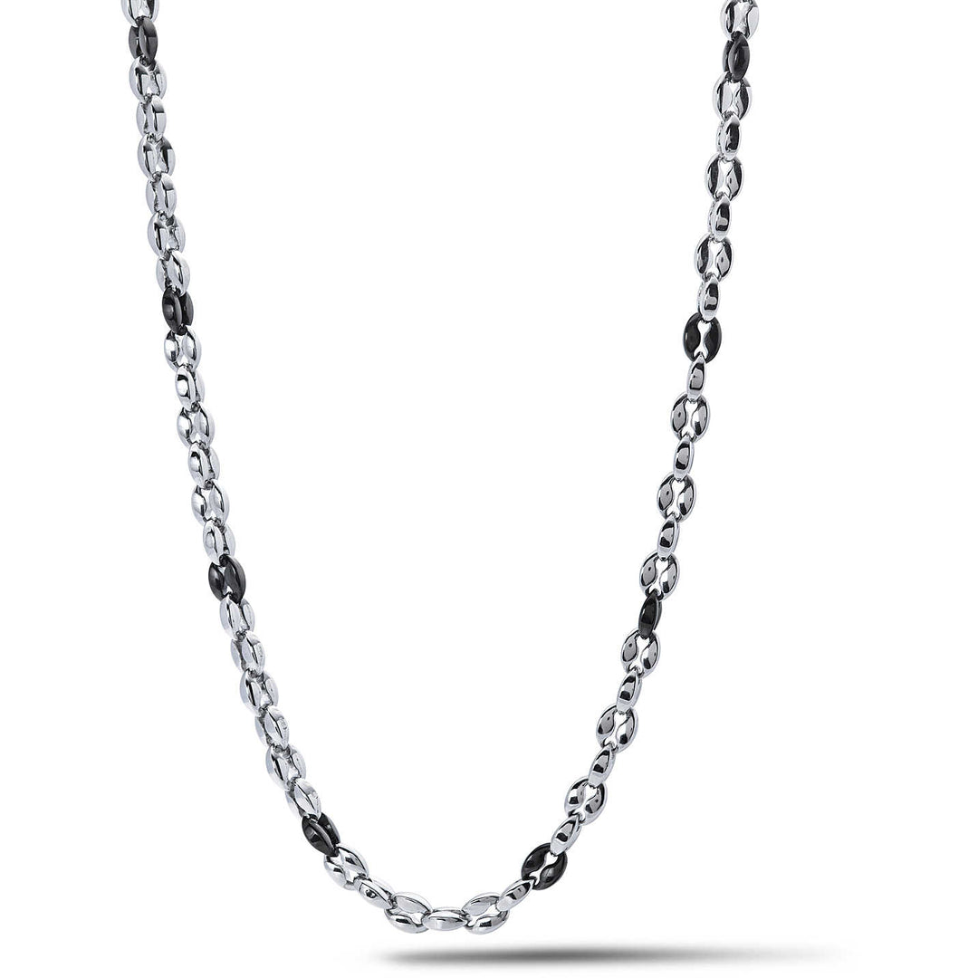 Comets Necklace Chain Steel and Steel Finish Black PVD UGL 705