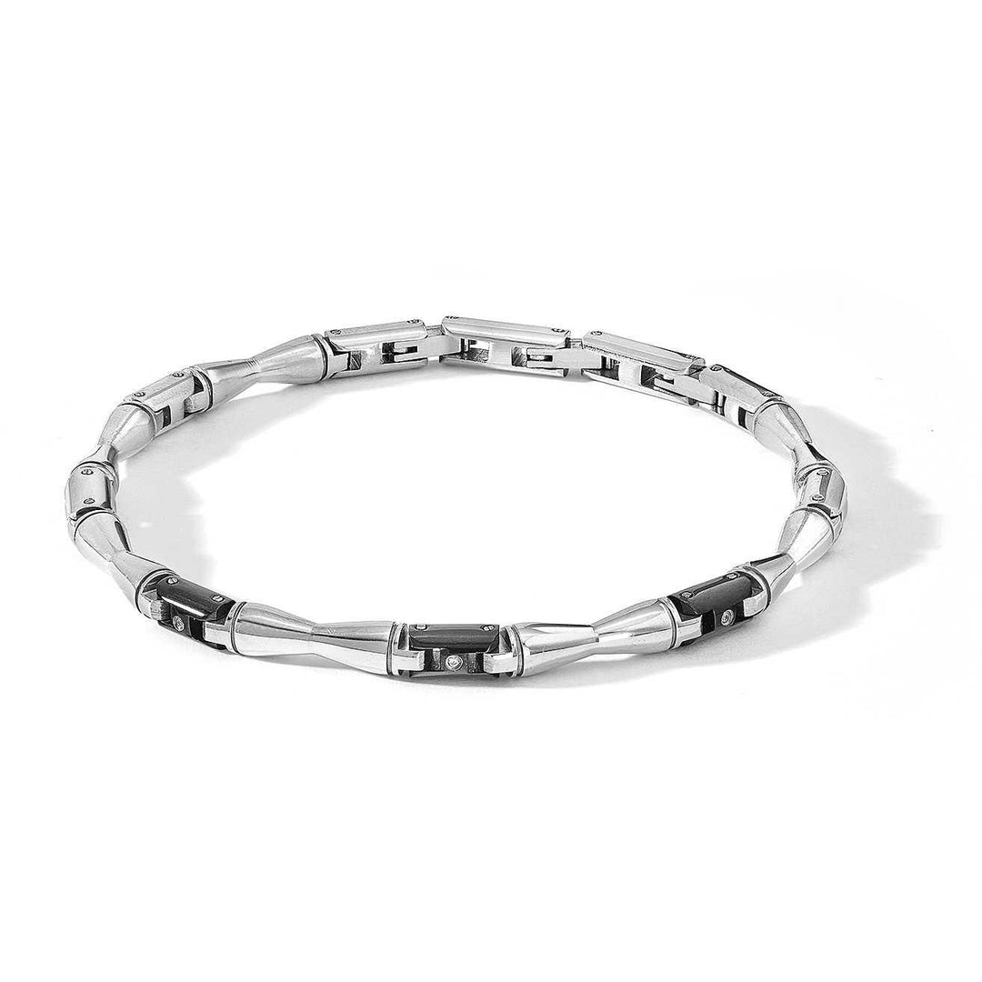 Comete bracciale Bamboo acciaio finiture PVD nero diamanti UBR 1115 - Capodagli 1937