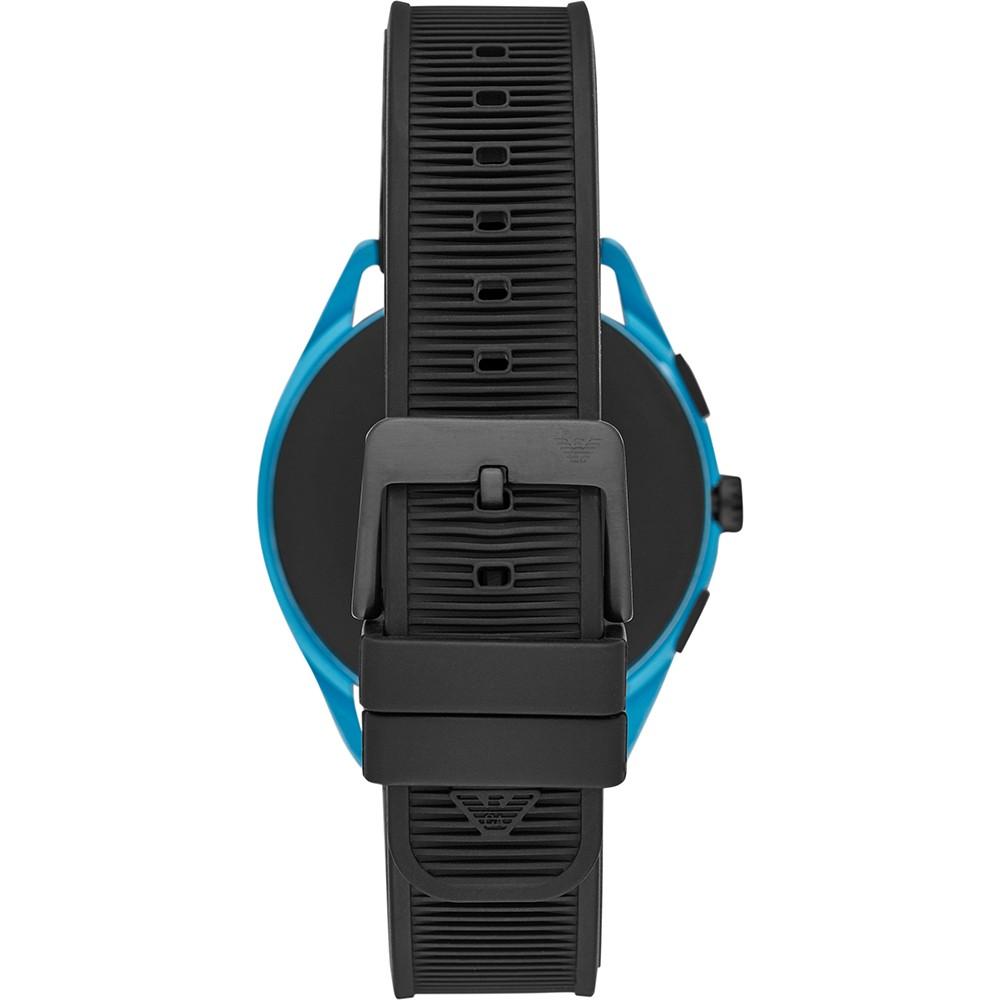 Emporio Armani Connected orologio smartwatch Matteo Gen 5 alluminio blu silicone nero ART5024 - Gioielleria Capodagli