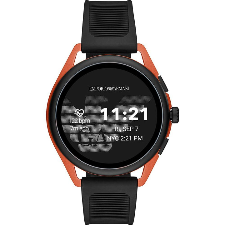 Emporio Armani Connected orologio smartwatch Matteo Gen 5 alluminio rosso silicone nero ART5025 - Gioielleria Capodagli