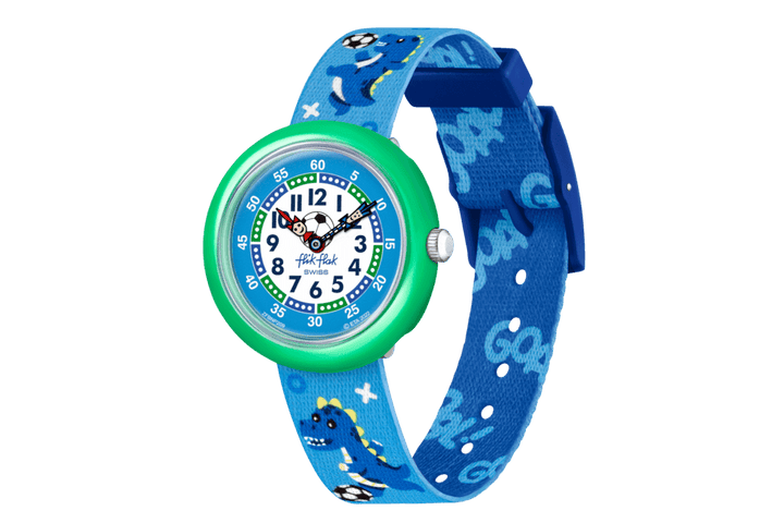 Flik Flak orologio SOCCEROZAURUS Sport Lovers 32mm FBNP209 - Capodagli 1937