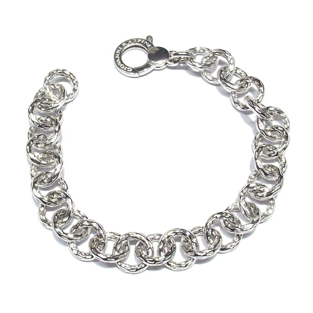 Giovanni Raspini bracciale Maglia Martellata Grande argento 925 11606 - Capodagli 1937