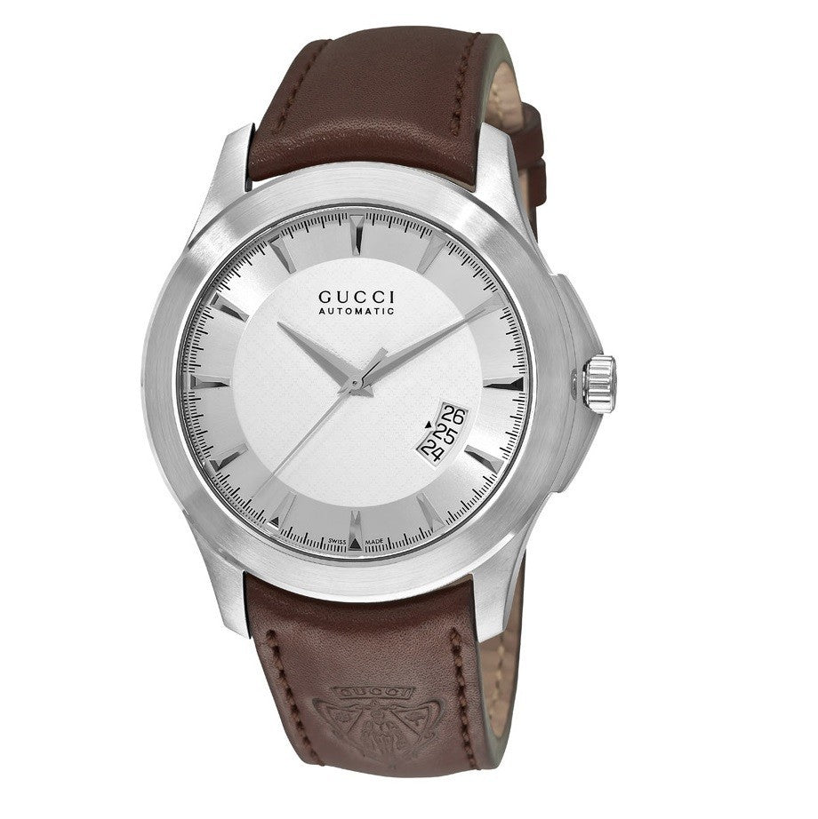 Gucci orologio G-Timeless 46mm uomo argento acciaio automatico YA126216 - Gioielleria Capodagli