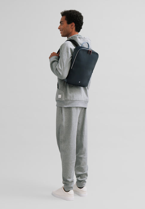DuDu PC Backpack suas le 14 orlach i leathar galánta ildaite, Backpack MacBook Backpack agus táibléad iPad le Zip Zipper