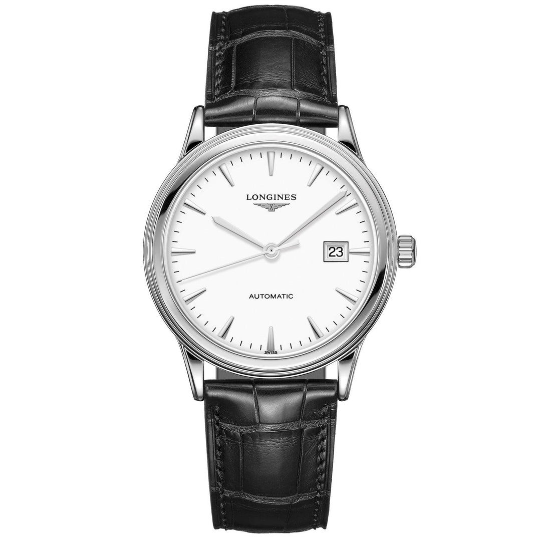 Longines orologio Flagship 40mm bianco mat automatico acciaio L4.984.4.12.2 - Gioielleria Capodagli