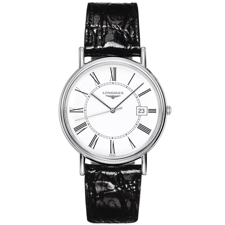 Longines orologio Présence 38.5mm bianco acciaio uomo quarzo L4.790.4.11.2 - Gioielleria Capodagli