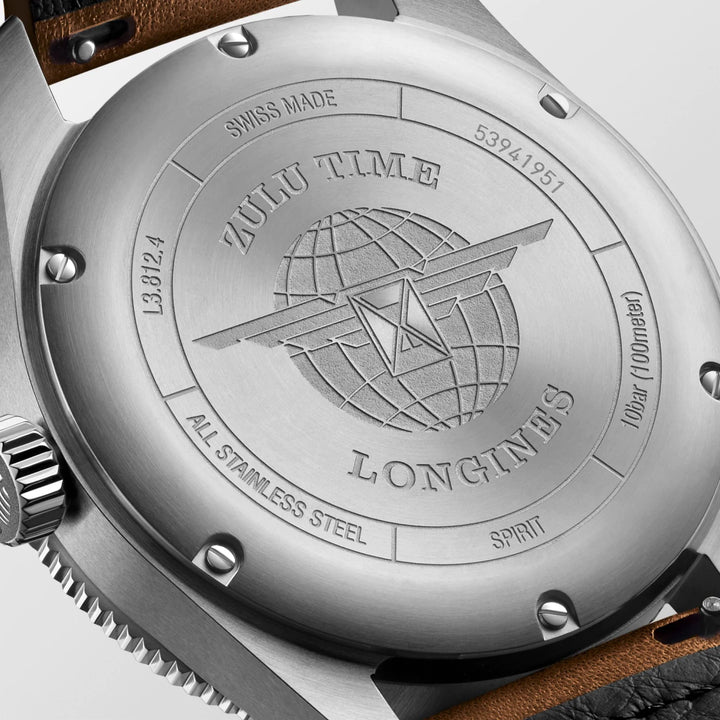 Longines घड़ी आत्मा Zulu समय 42mm अकार्बनिक ग्रे स्टील L3.812.4.632