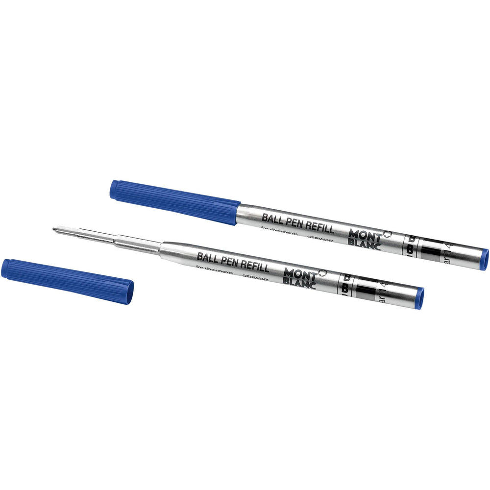 Montblanc 2 refill per penna a sfera punta B Royal Blue blu 128215 - Gioielleria Capodagli