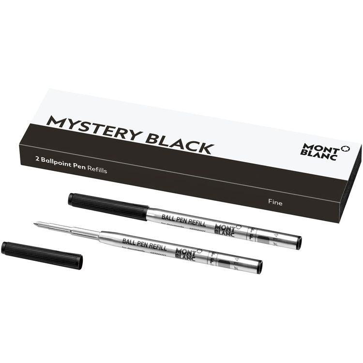 Montblanc 2 refill per penna a sfera punta F Mystery Black nero 128210 - Gioielleria Capodagli