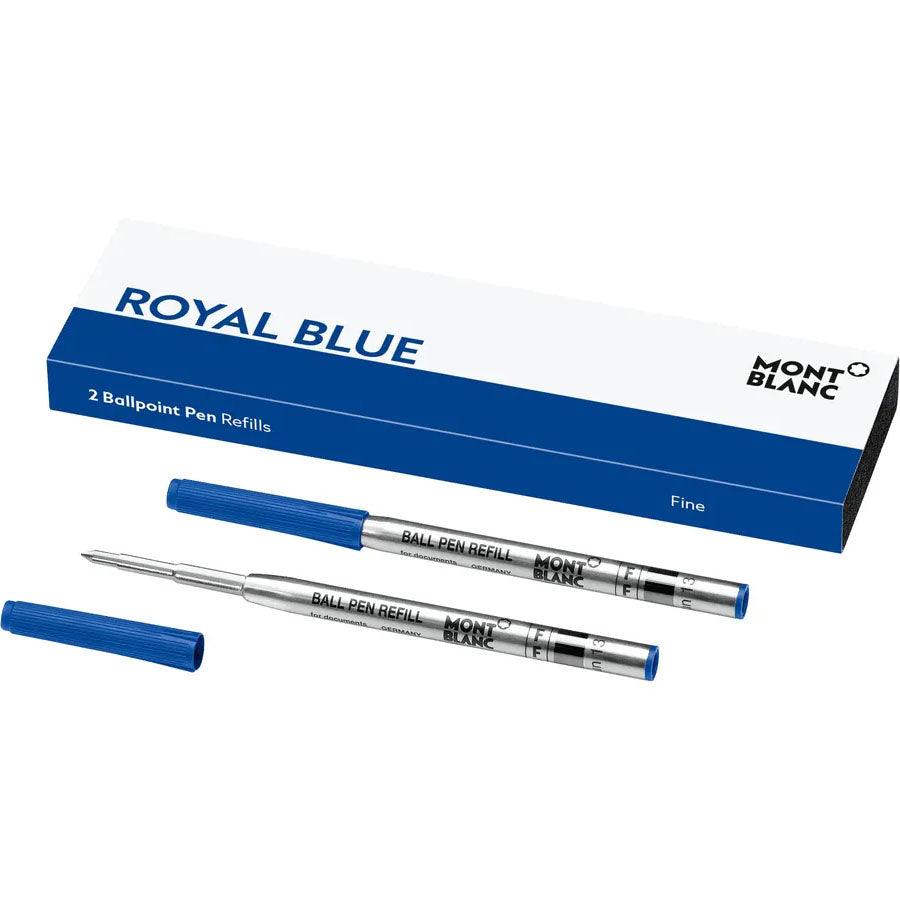 Montblanc 2 refill per penna a sfera punta M Royal Blue blu 128213 - Gioielleria Capodagli