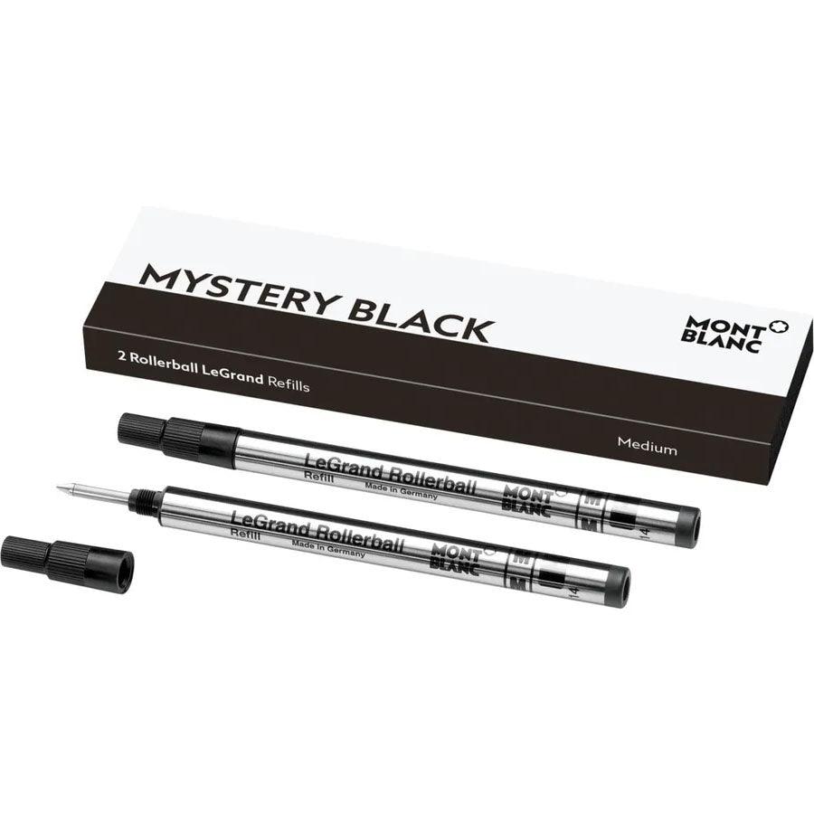 Montblanc 2 refill per roller LeGrand (M) Mystery Black nero 128225 - Gioielleria Capodagli