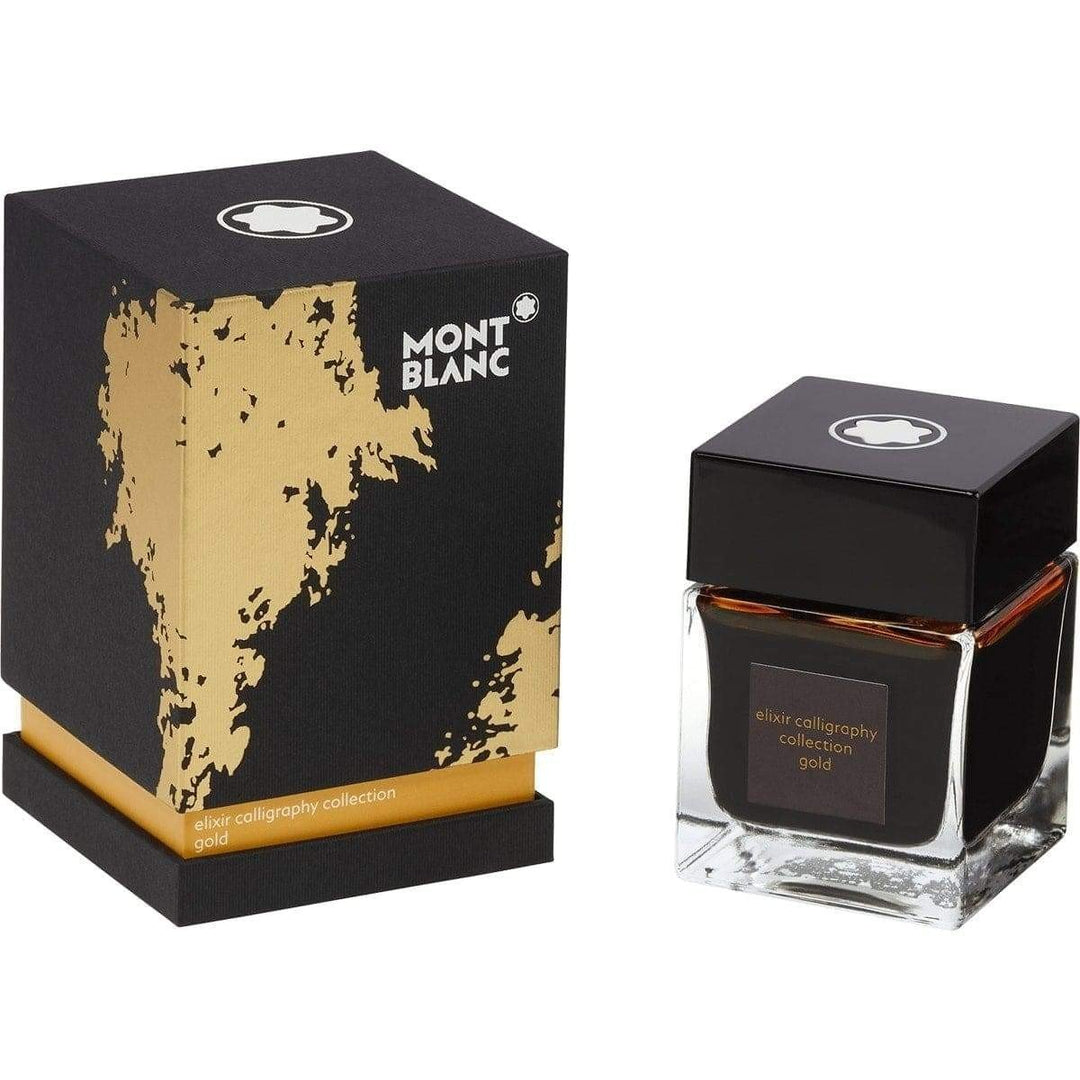 Montblanc boccetta d'inchiostro 50ml Elixir Calligraphy oro giallo 119592 - Gioielleria Capodagli