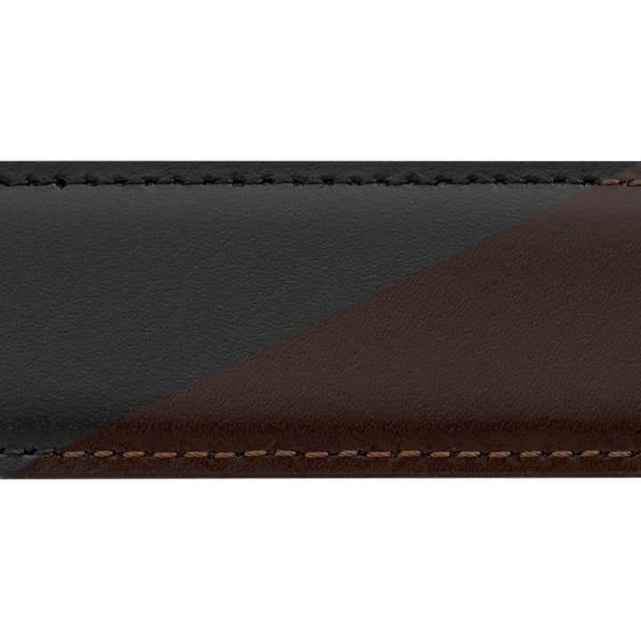 Montblanc cintura 30mm fibbia ferro di cavallo misura regolabile reversibile Meisterstück nero/marrone 112960 - Gioielleria Capodagli