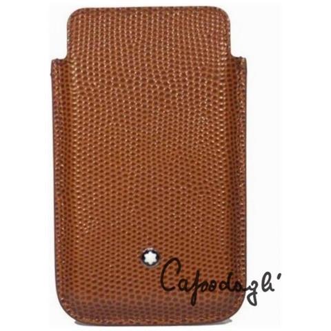 Montblanc custodia cover smartphone pelle lucertola marrone 109192 - Gioielleria Capodagli