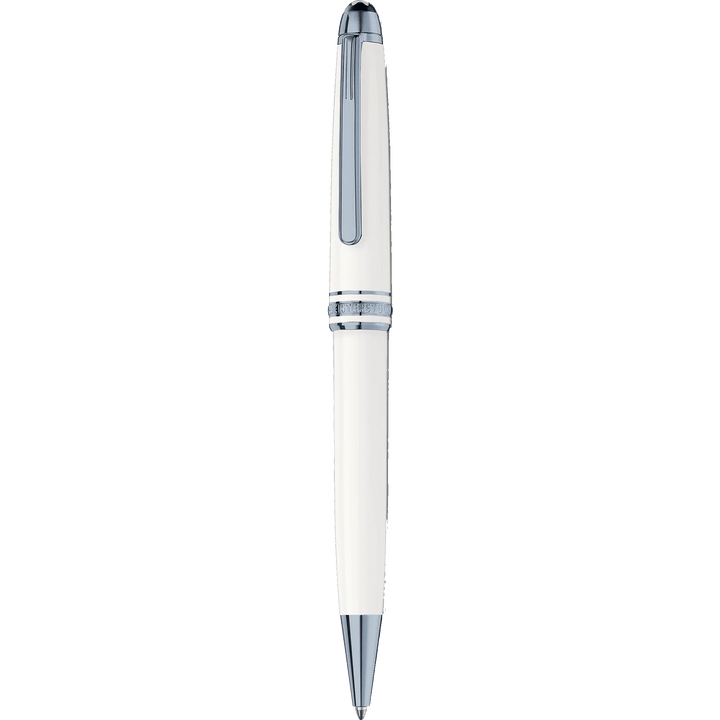 Montblanc penna a sfera Meisterstück Glacier Classique bianca finiture PVD blu 129401 - Capodagli 1937