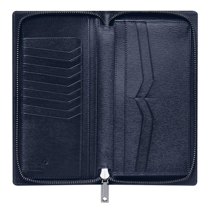 Montblanc portafoglio verticale 13 scomparti con cerniera 4810 Westside blu 118658 - Gioielleria Capodagli