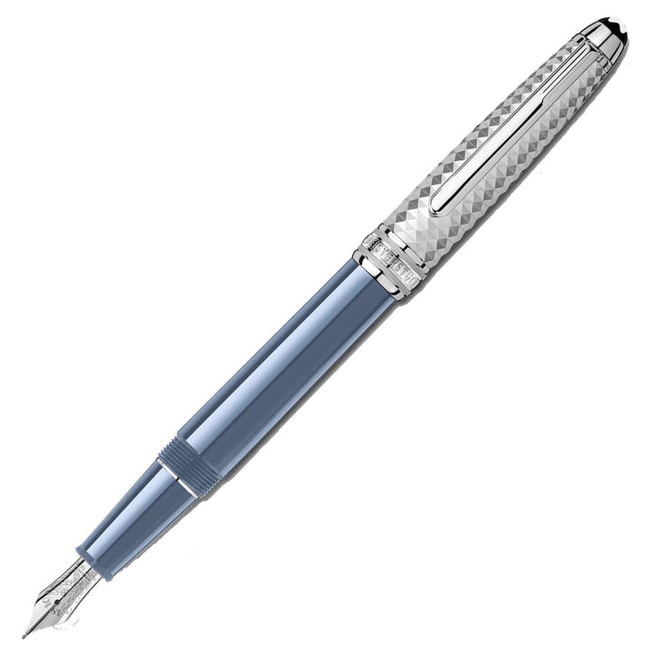 Montblanc stilografica Meisterstück Glacier Doué blu punta F 129402 - Capodagli 1937