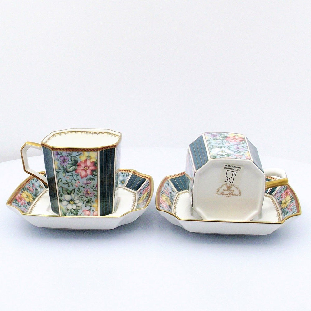 Narumi servizio 2 tazzine da caffè porcellana Bone China finiture oro A/SMA307 - Gioielleria Capodagli