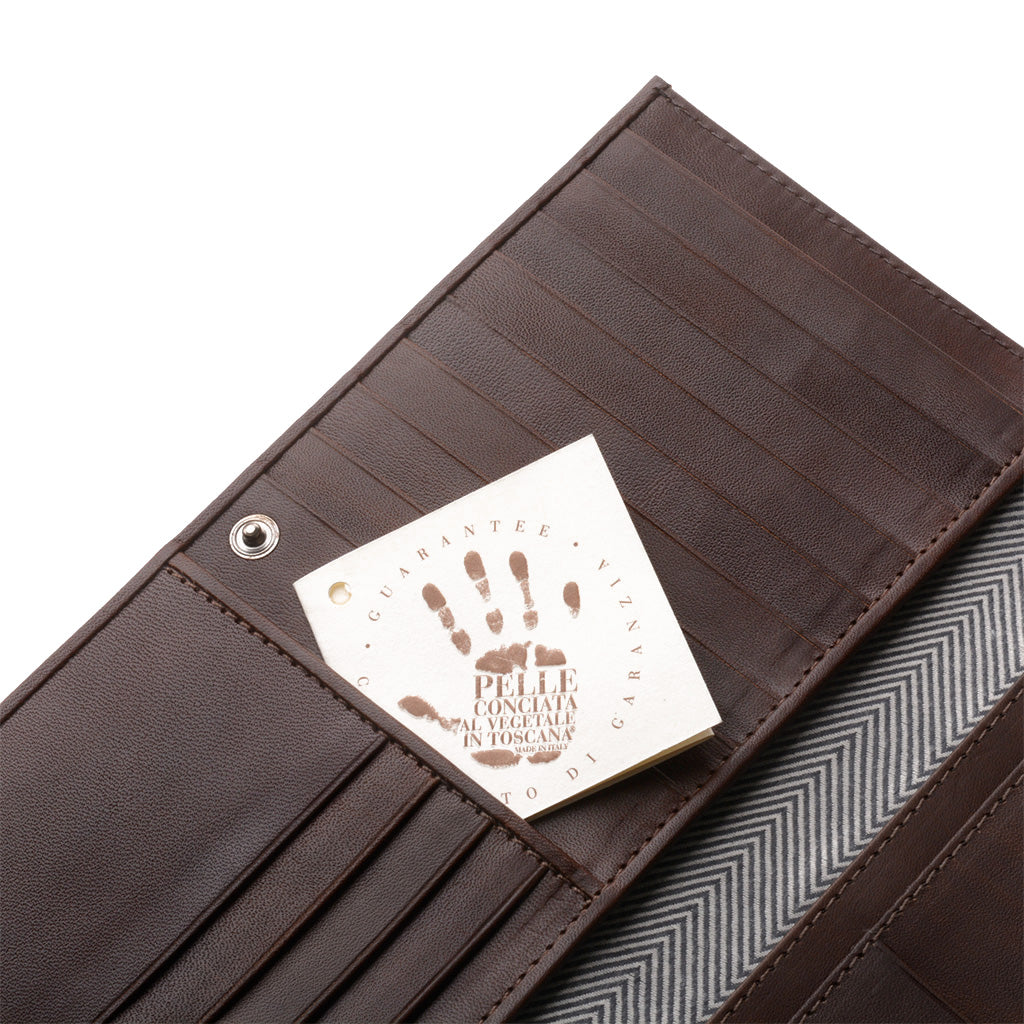 प्राचीन टोस्को महिलाओं के बटुआ बटन ज़िप कार्ड धारक के साथ लंबी क्षमता असली लेदर & दस्तावेज़