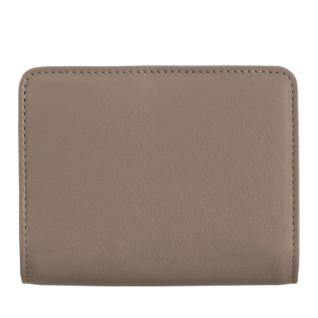 DUDU Portafoglio Donna RFID Piccolo in Pelle Rosa Metallizzata Trifold con Portamonete e Carte di Credito Tessere - Capodagli 1937