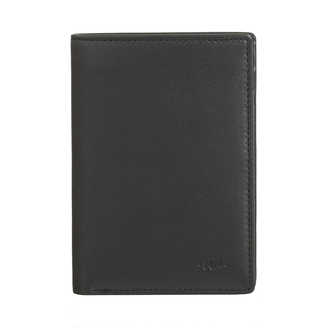 Nuvola Leather Wallet Men in thin leather slim vertical format cards