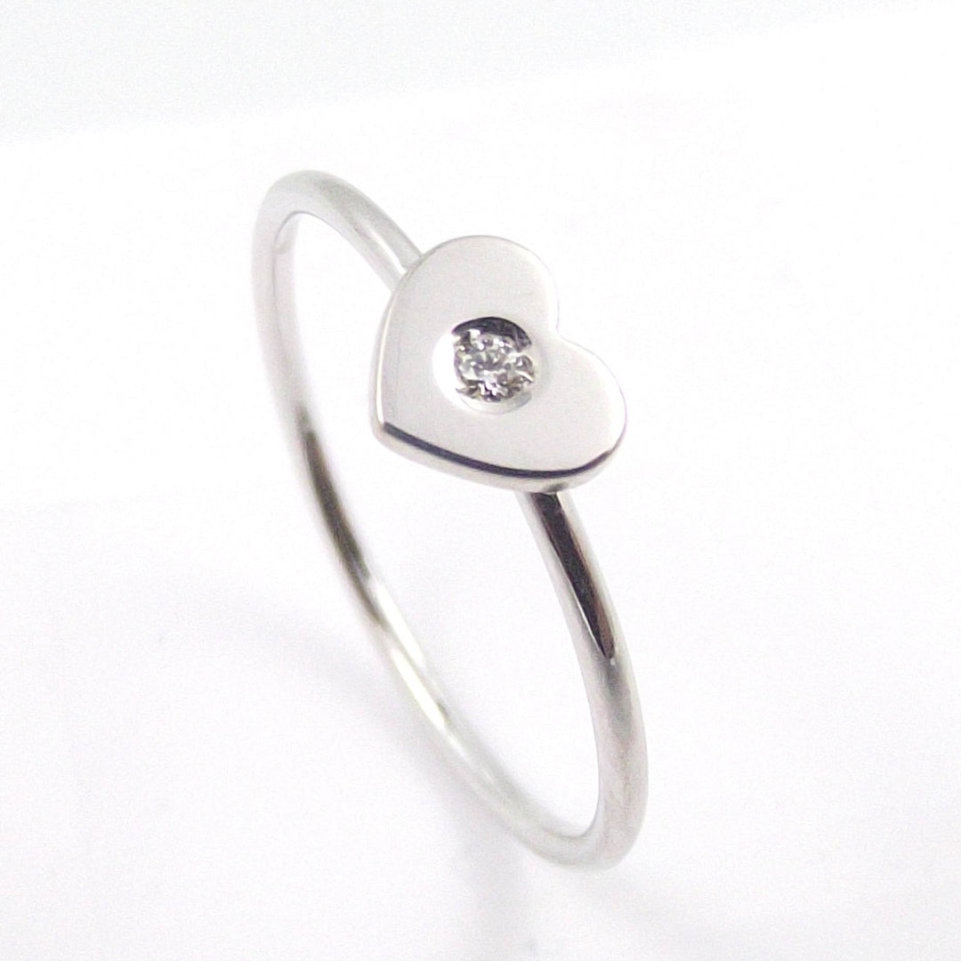 Sidalo anello Cuore oro bianco 18kt diamante M4842-1 - Gioielleria Capodagli
