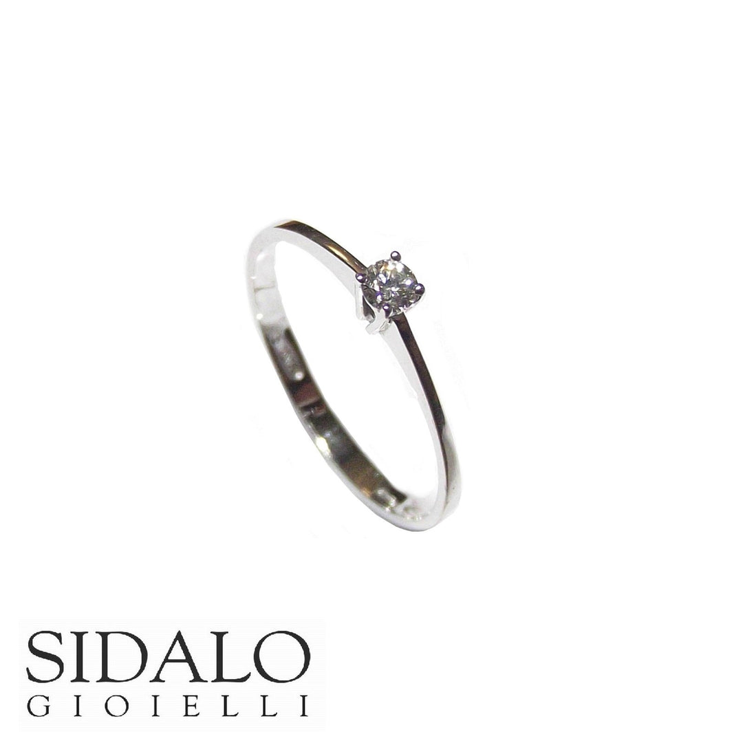 Sidalo anello Solitario oro bianco 18kt diamante M920-005 - Gioielleria Capodagli
