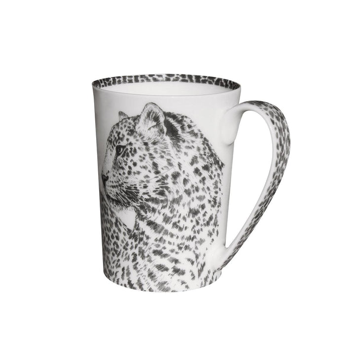 Taitù tazza mug con coperchio leopardo Wild Spirit porcellana fine bona china 12-1-4-A - Gioielleria Capodagli