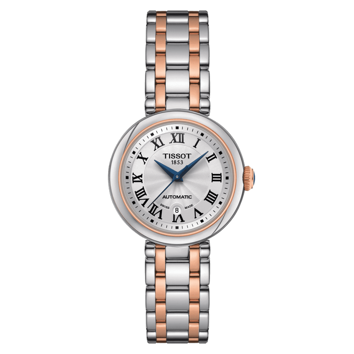 Tissot orologio Bellissima Automatic 29mm bianco automatico acciaio finiture PVD oro rosa T126.207.22.013.00 - Capodagli 1937