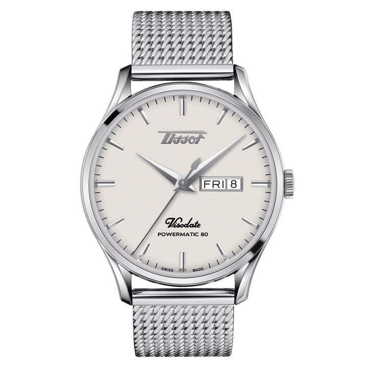 Tissot watch Heritage Visodate Powermatic 80 42mm silver automatic steel T118.430.11.271.00 - Gioielleria Capodagli