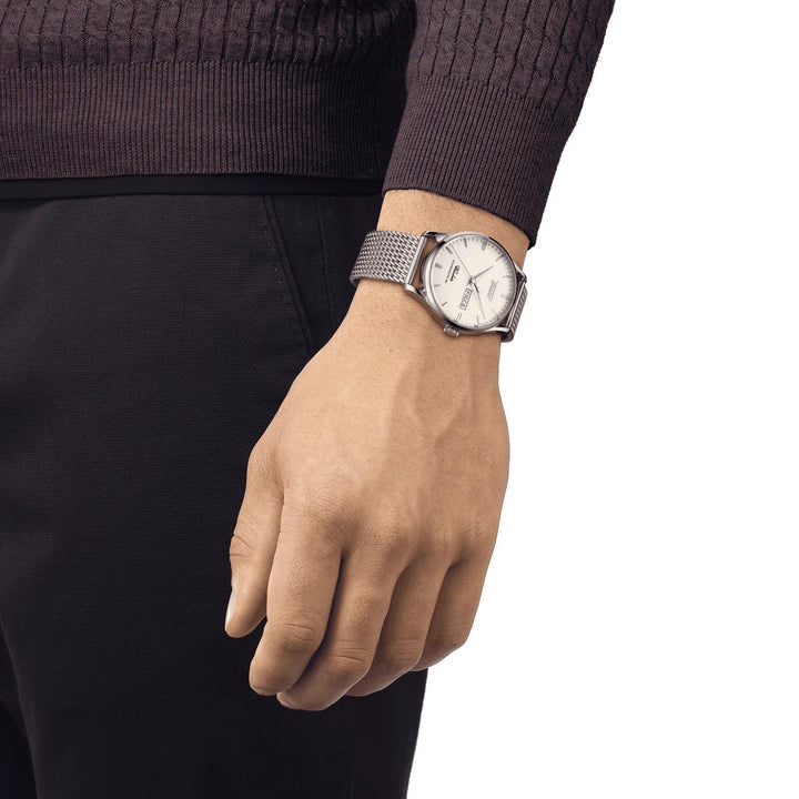 Tissot watch Heritage Visodate Powermatic 80 42mm silver automatic steel T118.430.11.271.00 - Gioielleria Capodagli