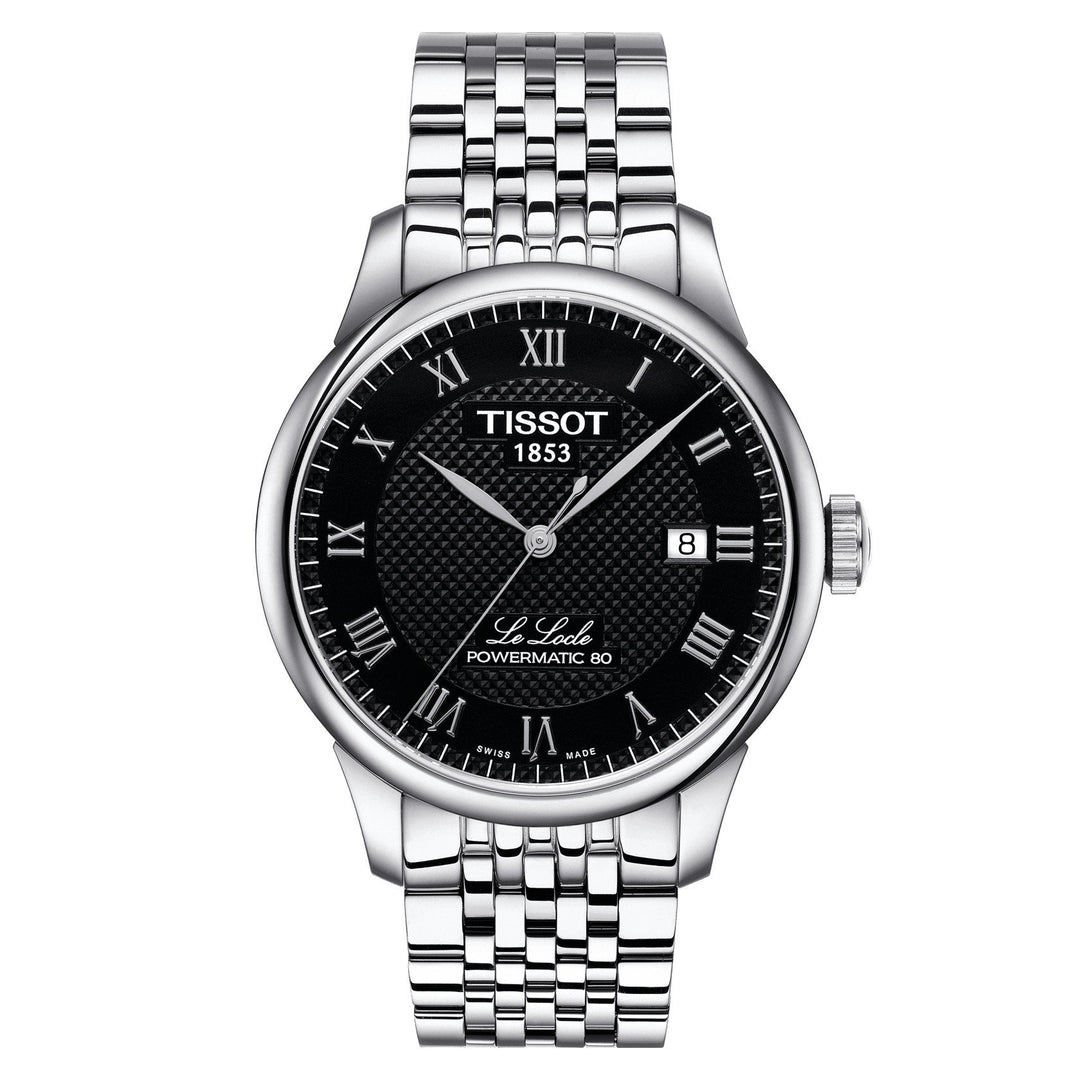 Tissot orologio Le Locle Powermatic 80 39mm nero automatico acciaio T006.407.11.053.00 - Gioielleria Capodagli