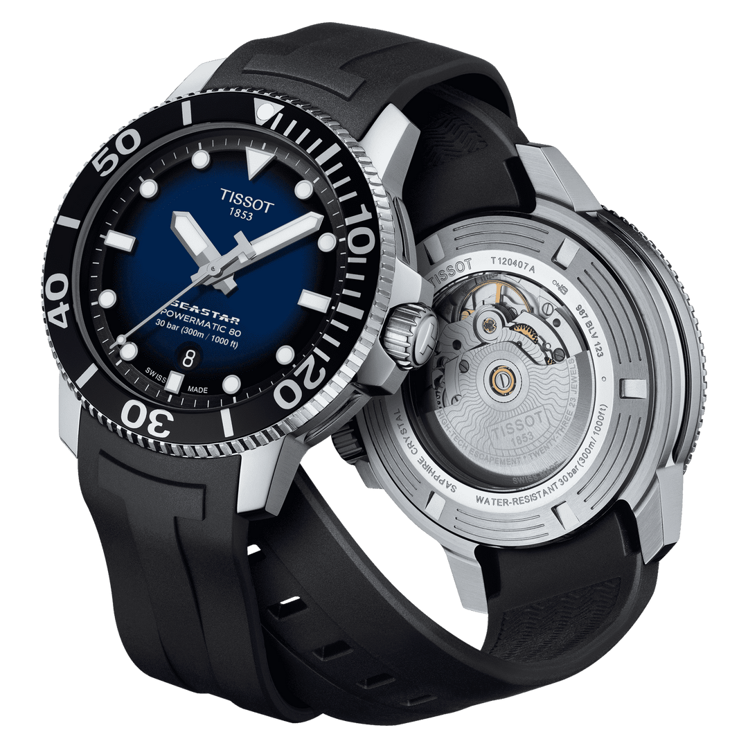 Tissot orologio Seastar 1000 Powermatic 80 43mm blu automatico acciaio T120.407.17.041.00 - Capodagli 1937