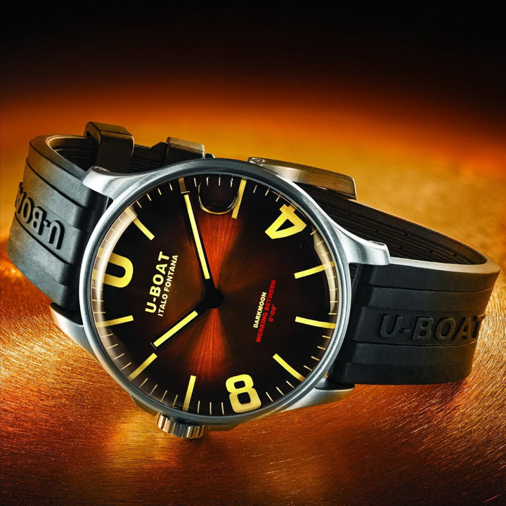 U-BOAT orologio Darkmoon Brown SS Soleil 44mm marrone quarzo acciaio 8703/B - Capodagli 1937