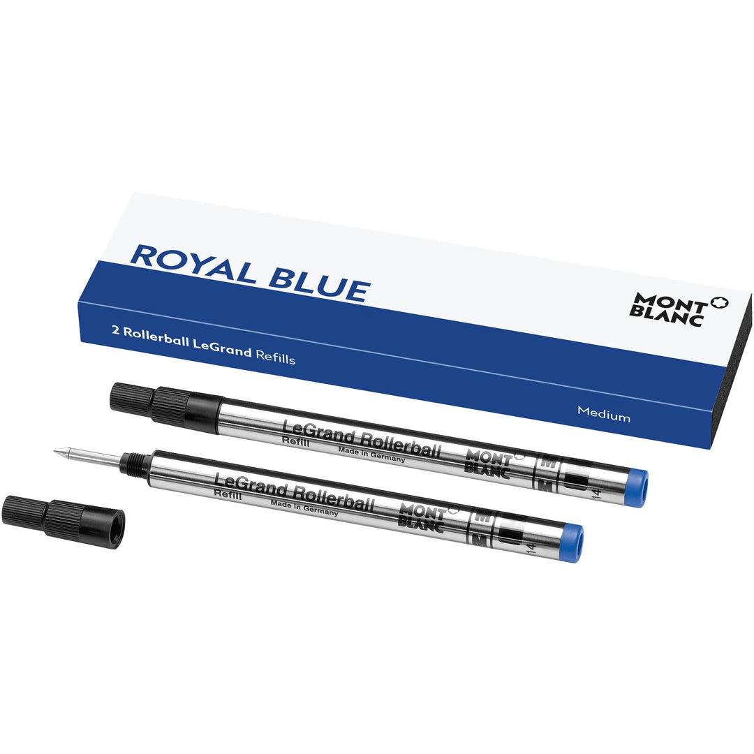 Montblanc 2 refill per roller LeGrand (M) Royal Blue blu 128228 - Gioielleria Capodagli