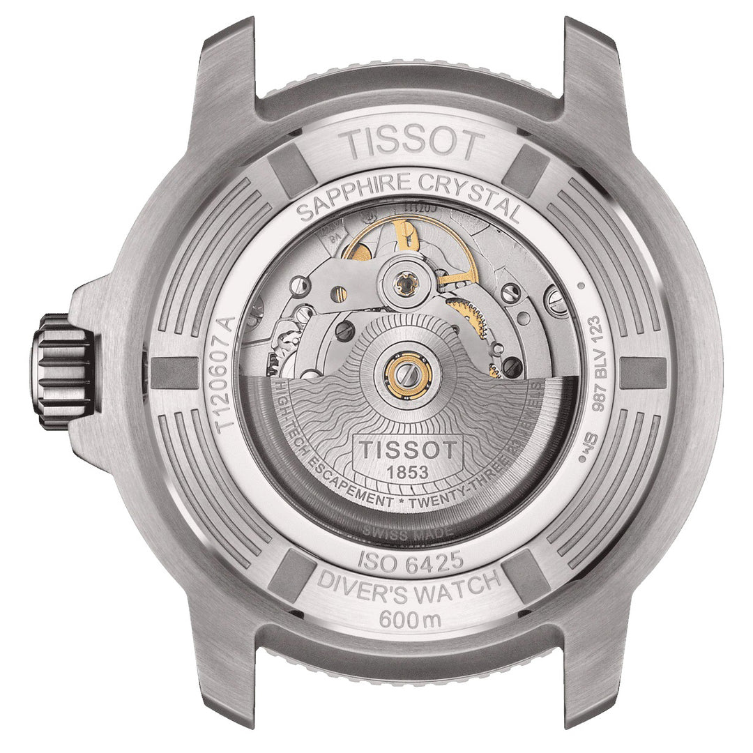 टिस्सोट घड़ी Seastar 2000 पेशेवर Powermatic 80 आईएसओ 6425 (2018) 46 मिमी ग्रे स्टील स्वचालित T120.607.17.4410