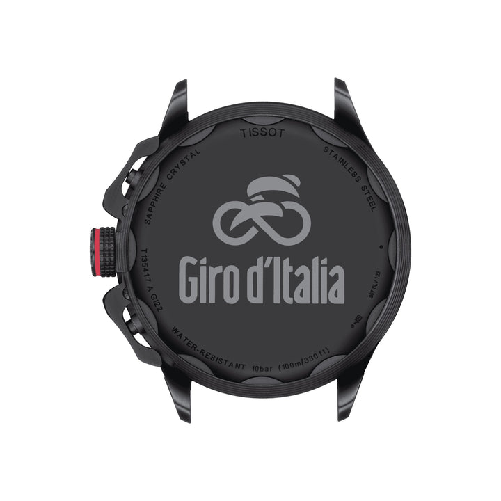 Clog Tissot T-Race Clog Girling d'Italia 2022 Eagrán Speisialta 45mm Grianchloch PVD Black T135.417.37.051.01
