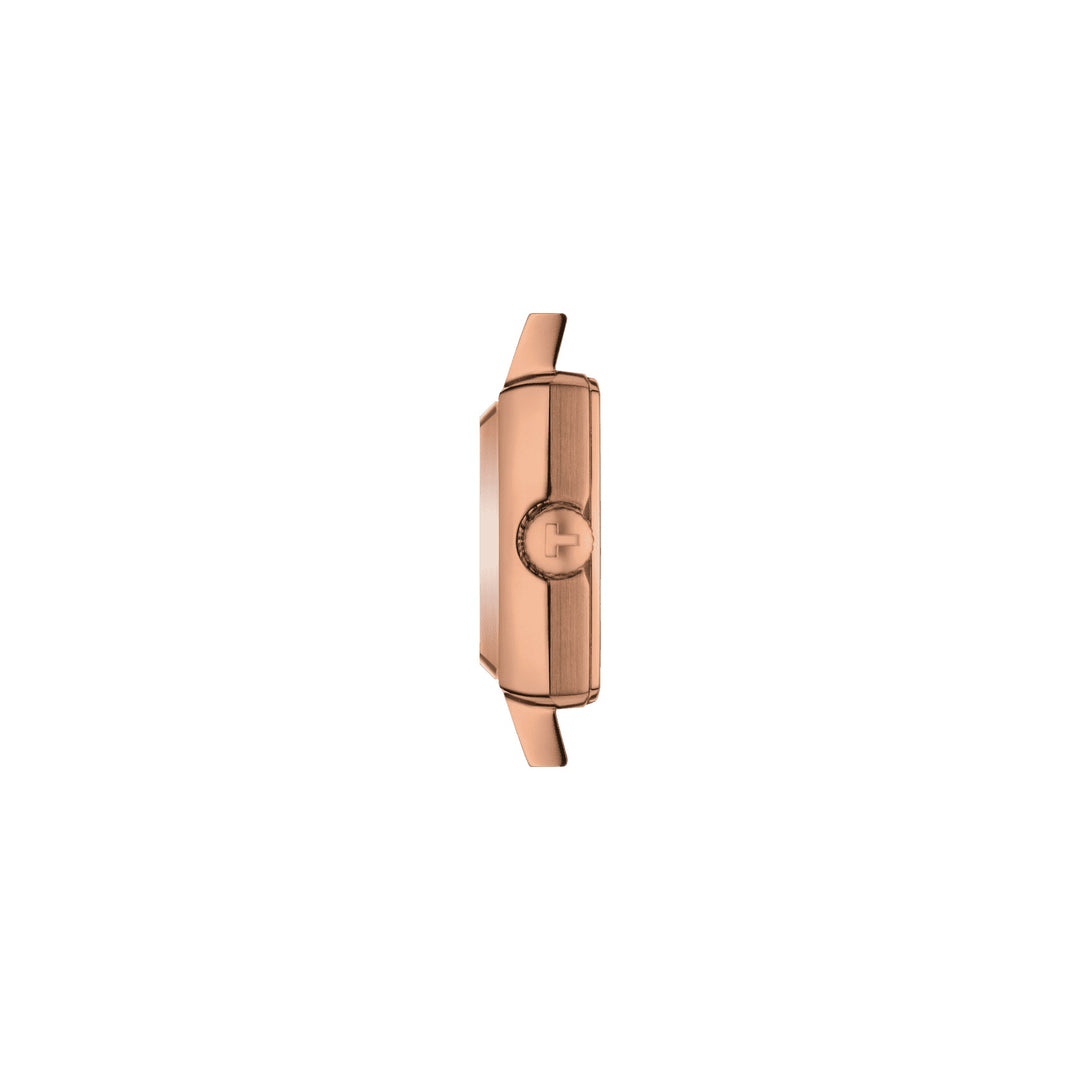 Tissot घड़ी लवली ग्रीष्मकालीन सेट 20 मिमी चांदी क्वार्ट्ज स्टील समाप्त पीवीडी गुलाबी सोना T058.109.36.031