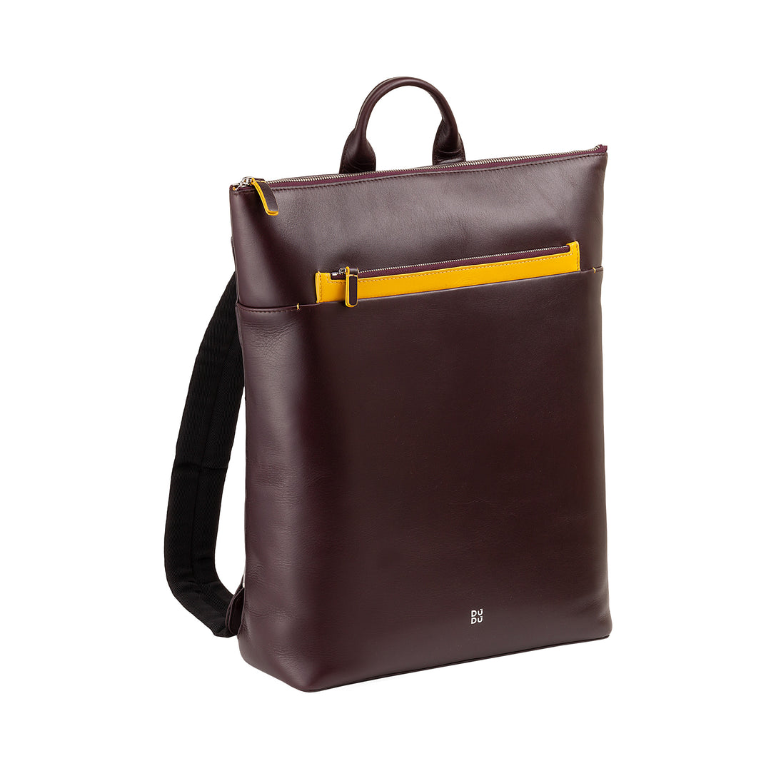 DuDu पुरुषों के चमड़े के बैग, 16 इंच तक लैपटॉप मैकबुक पीसी बैग, जिपर के साथ यात्रा कार्य बैग और ट्रॉली के लिए अटैचमेंट
